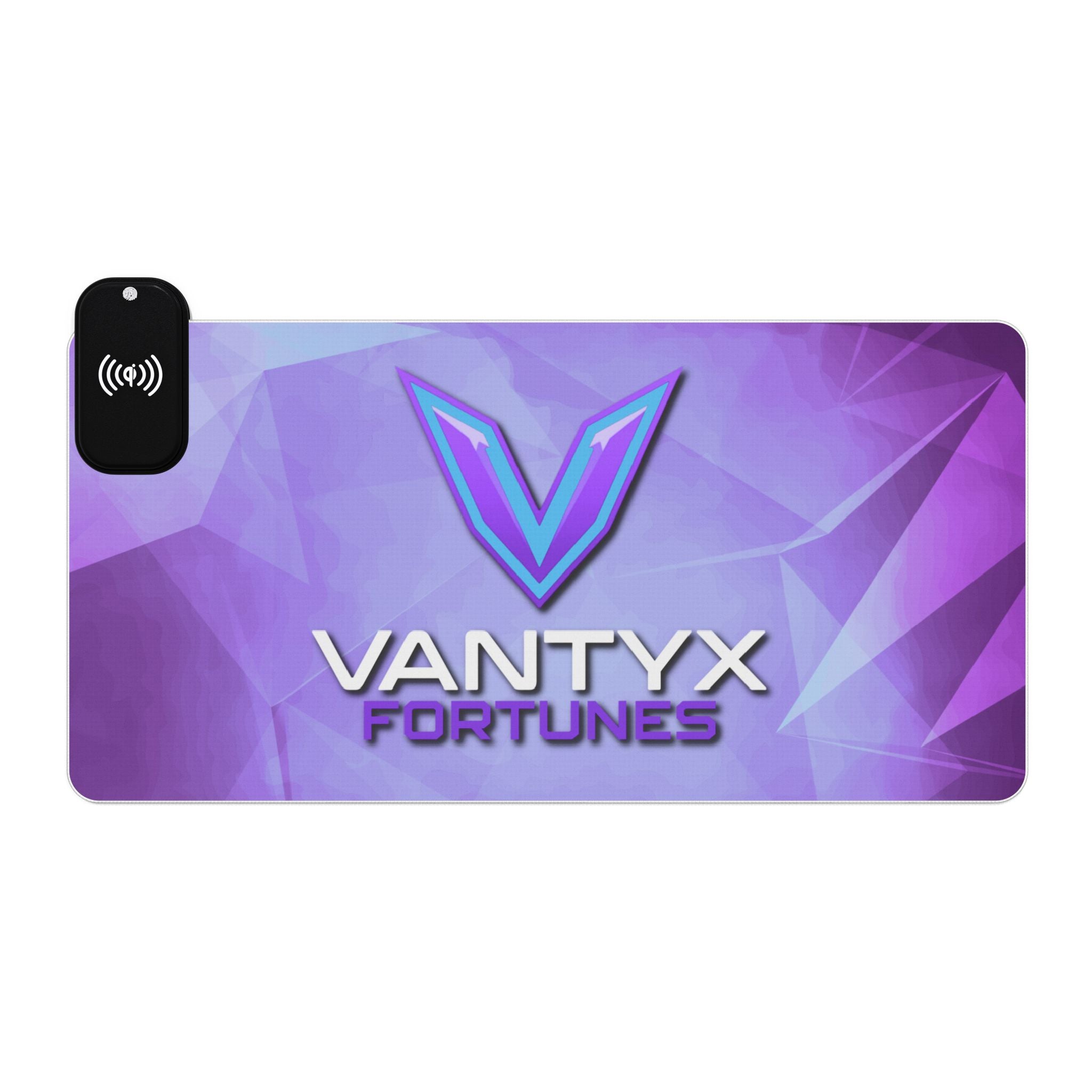 Vantyx Fortunes LED RGB Gaming Mouse Pad with Wireless Charger