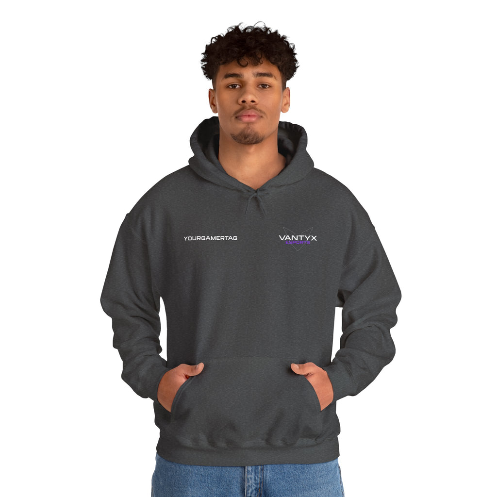 Vantyx Blackout Logo Hoodie with Personalized Gamertag