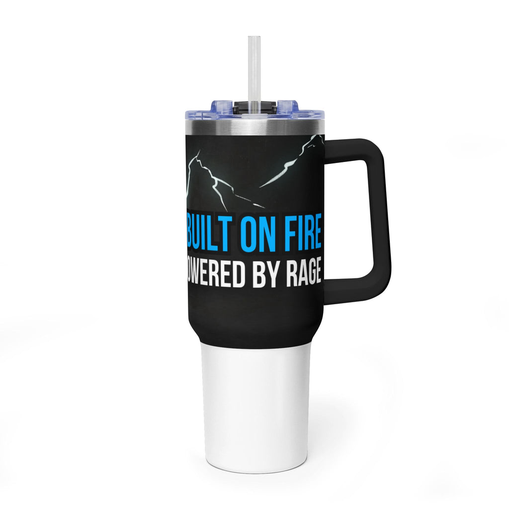 40oz Rage Clan Blue Logo Vacuum Tumbler