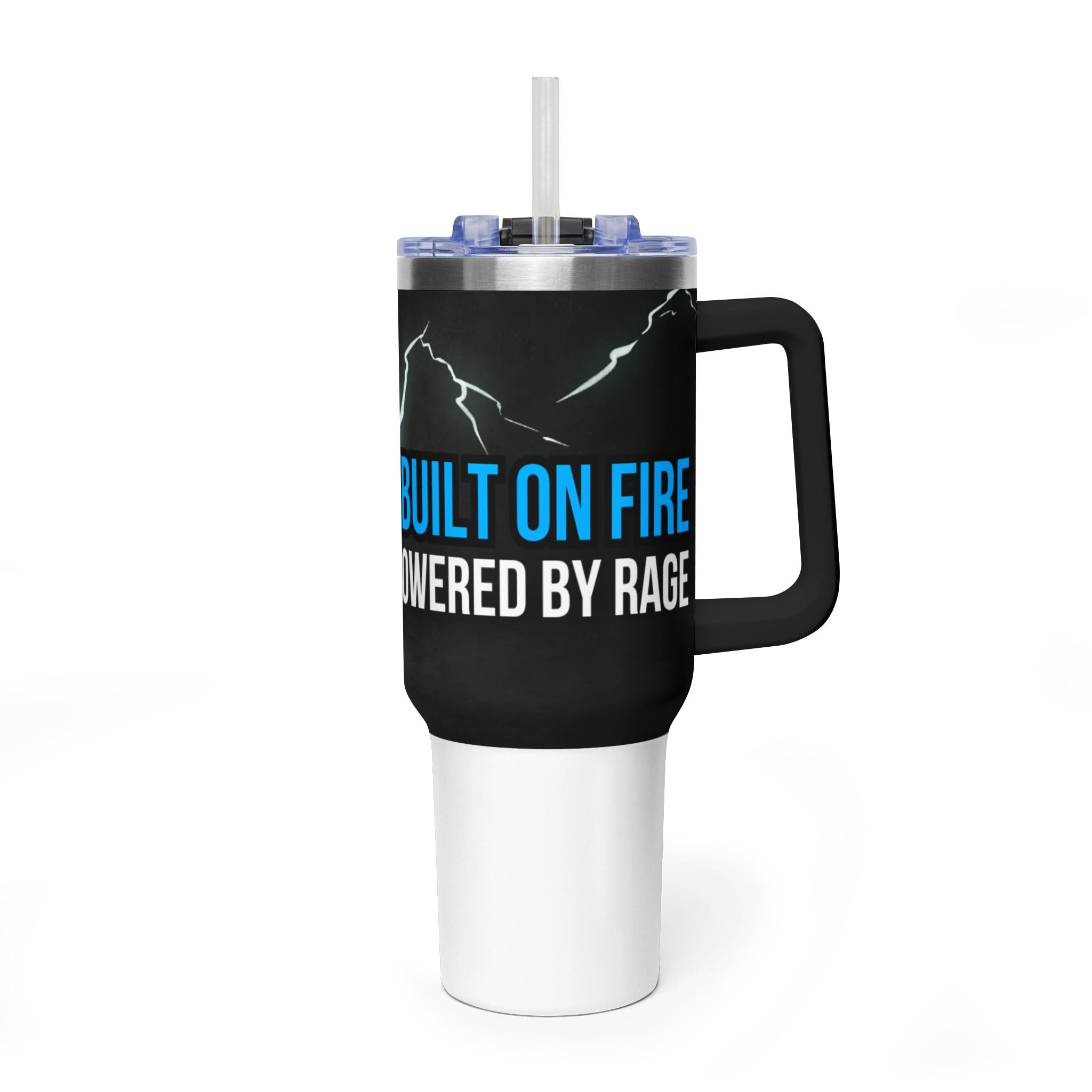 40oz Rage Clan Blue Logo Vacuum Tumbler