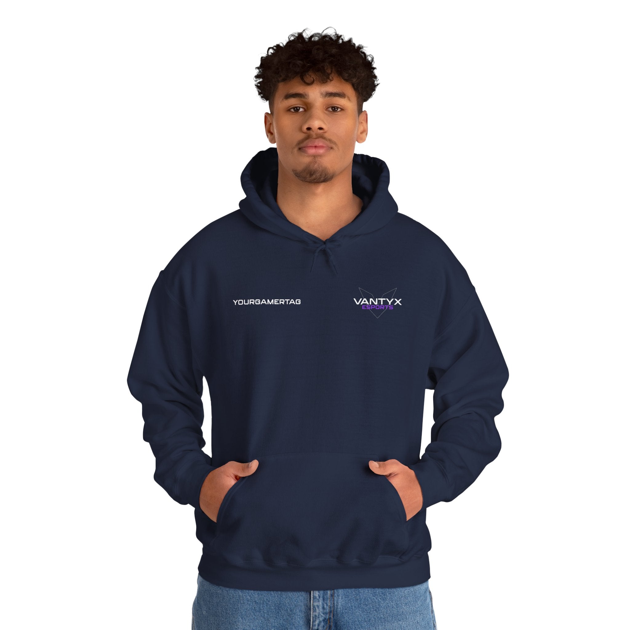 Vantyx Blackout Logo Hoodie with Personalized Gamertag