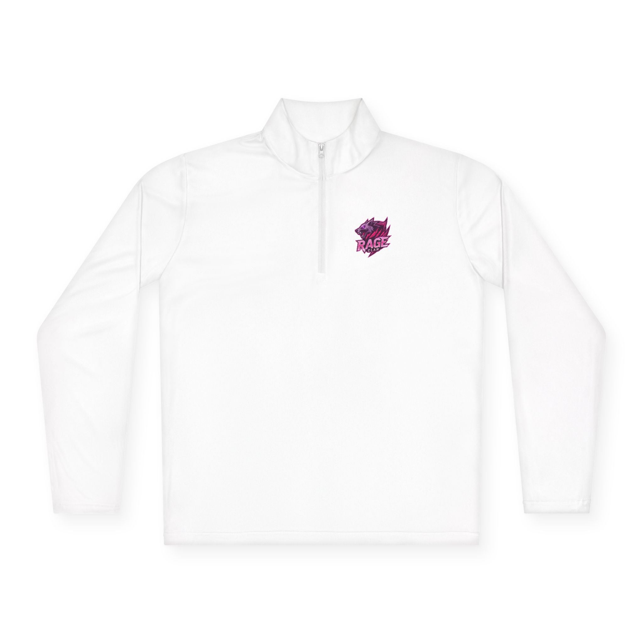Rage Clan Pink Logo Quater-Zip Pullover