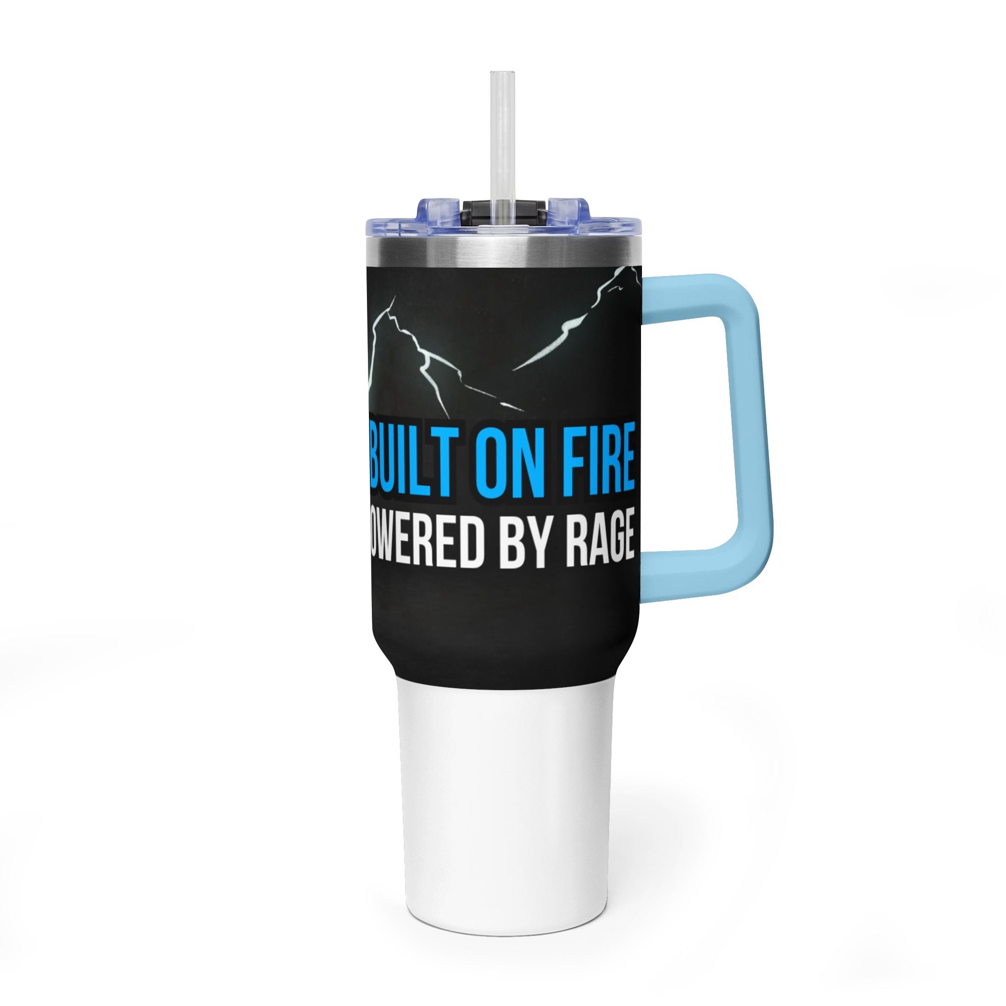 40oz Rage Clan Blue Logo Vacuum Tumbler