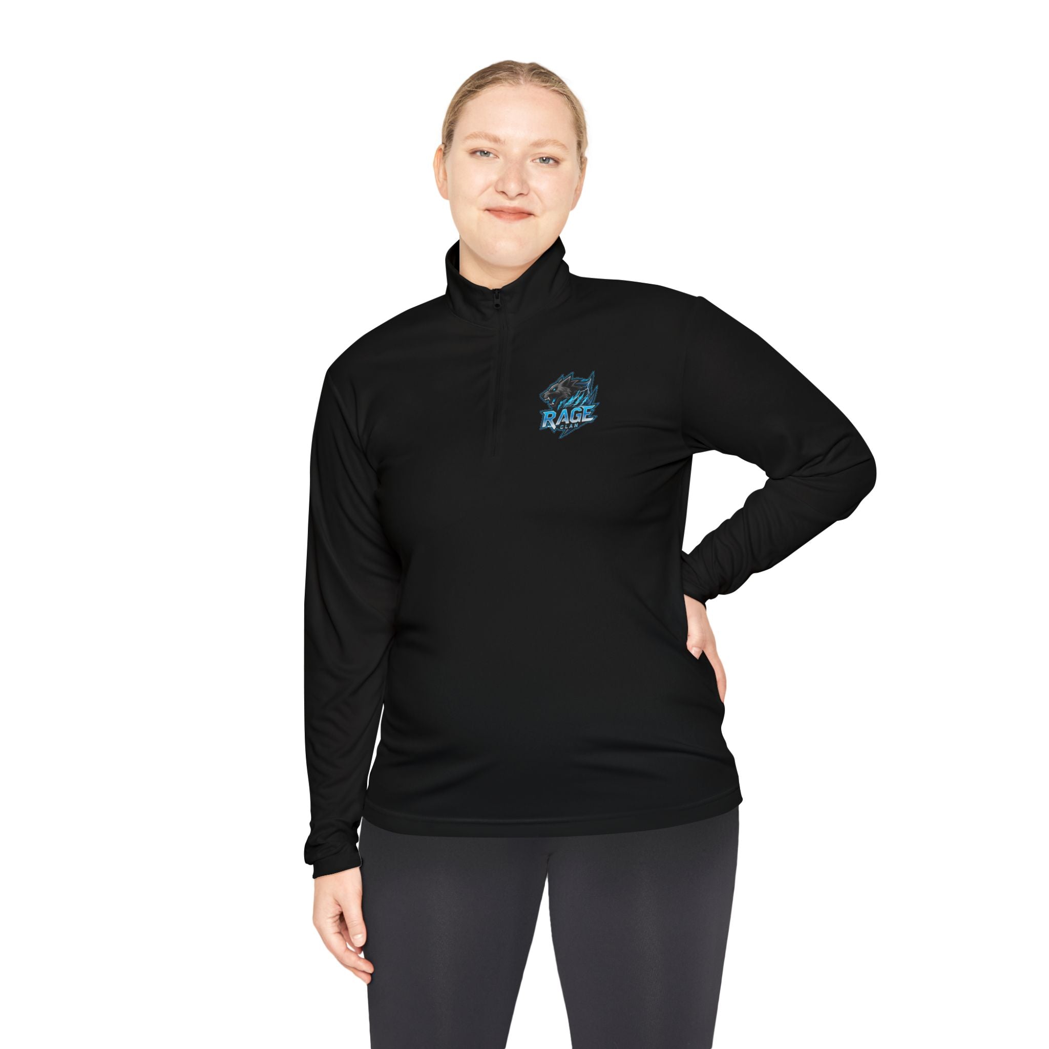 Rage Clan Blue Logo Quarter-Zip Pullover