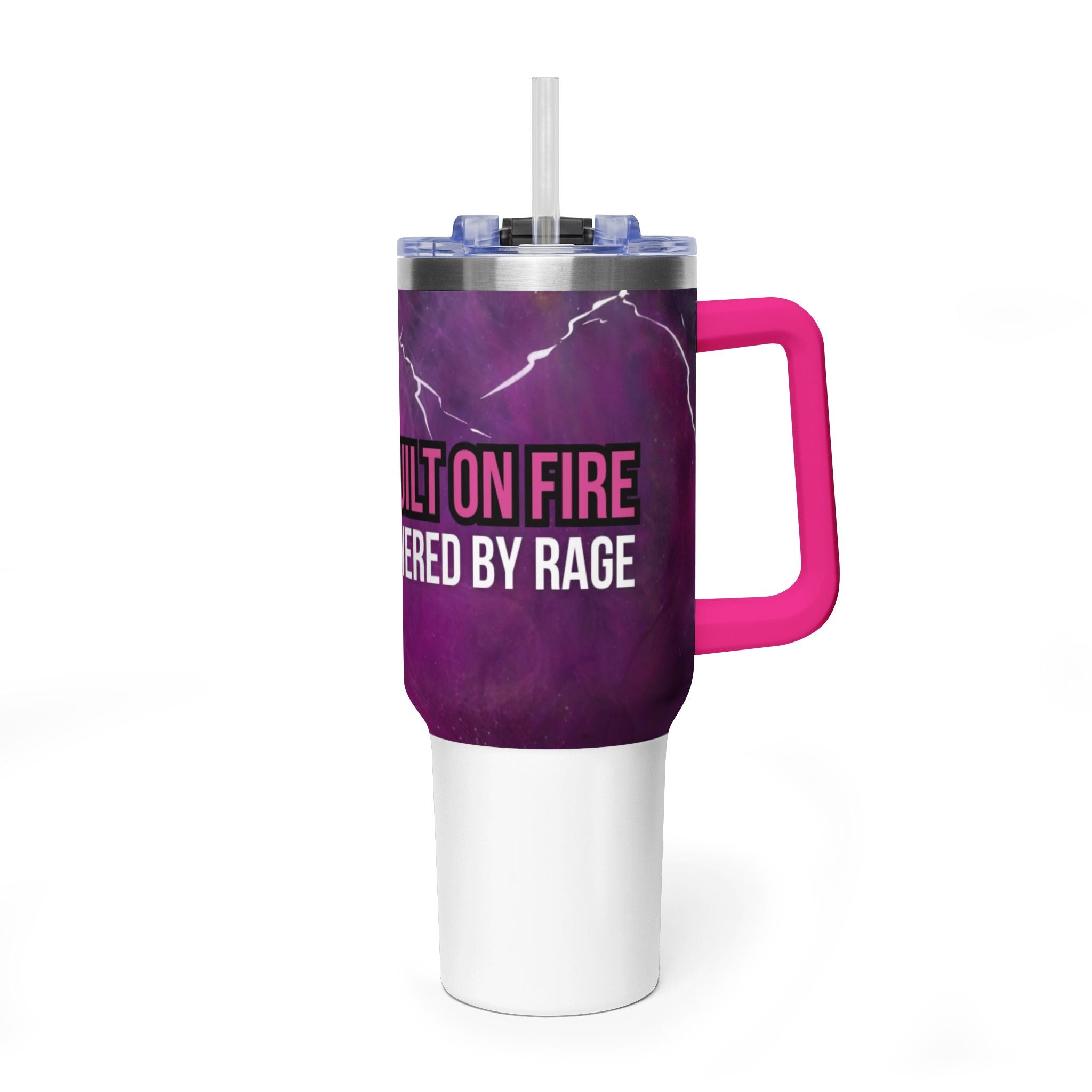 40oz Rage Clan Pink Logo Vacuum Tumbler
