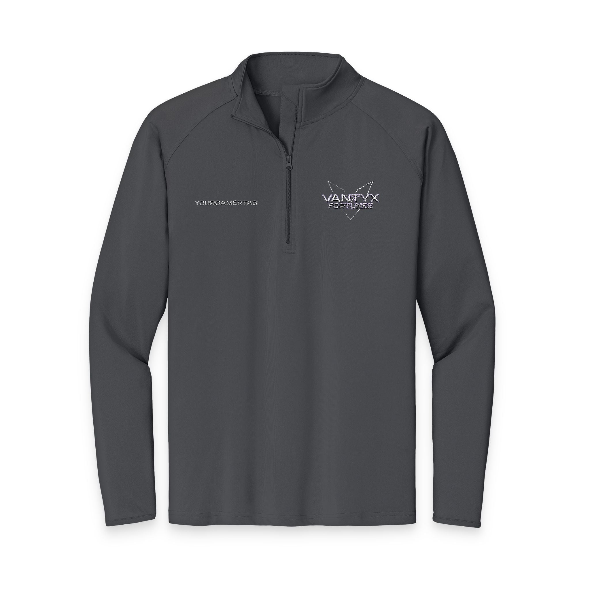 Vantyx Esports Embroidered Men's Sport-Wick Quarter-Zip Pullover