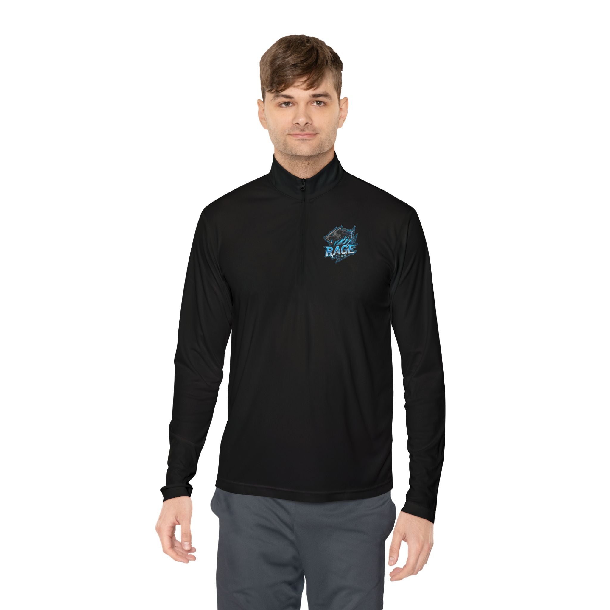 Rage Clan Blue Logo Quarter-Zip Pullover