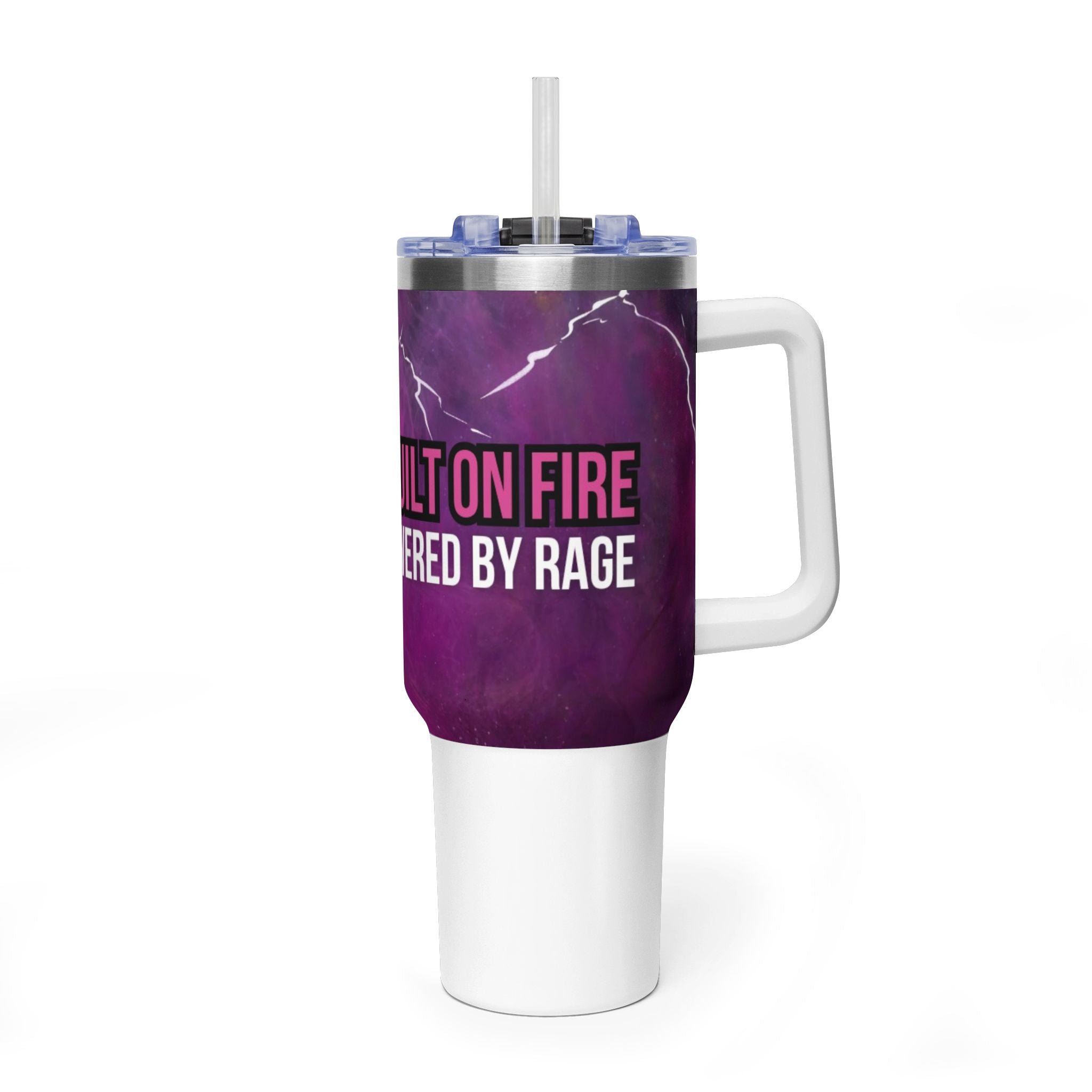 40oz Rage Clan Pink Logo Vacuum Tumbler