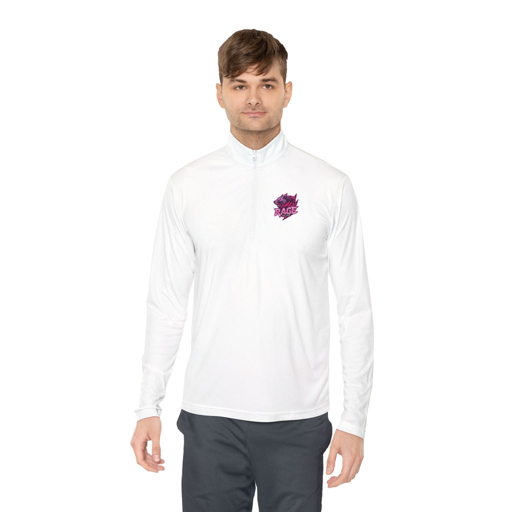 Rage Clan Pink Logo Quater-Zip Pullover