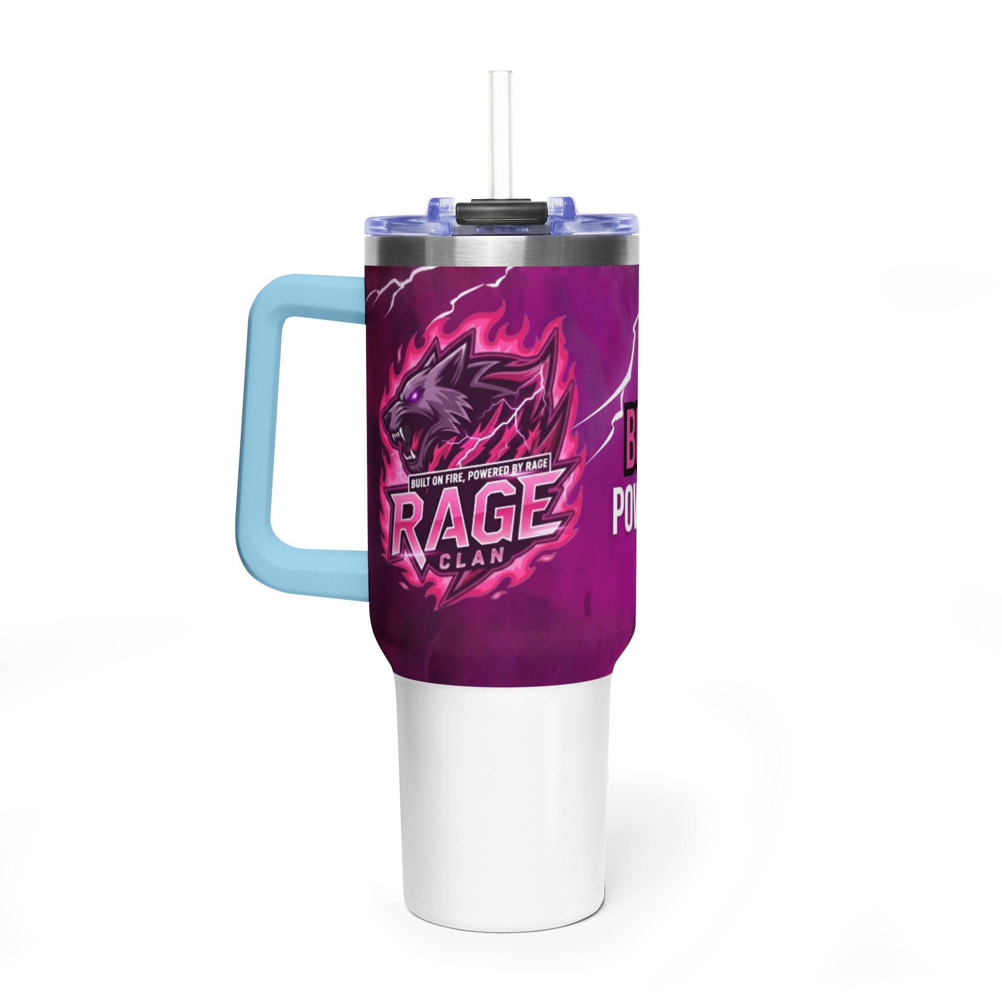 40oz Rage Clan Pink Logo Vacuum Tumbler