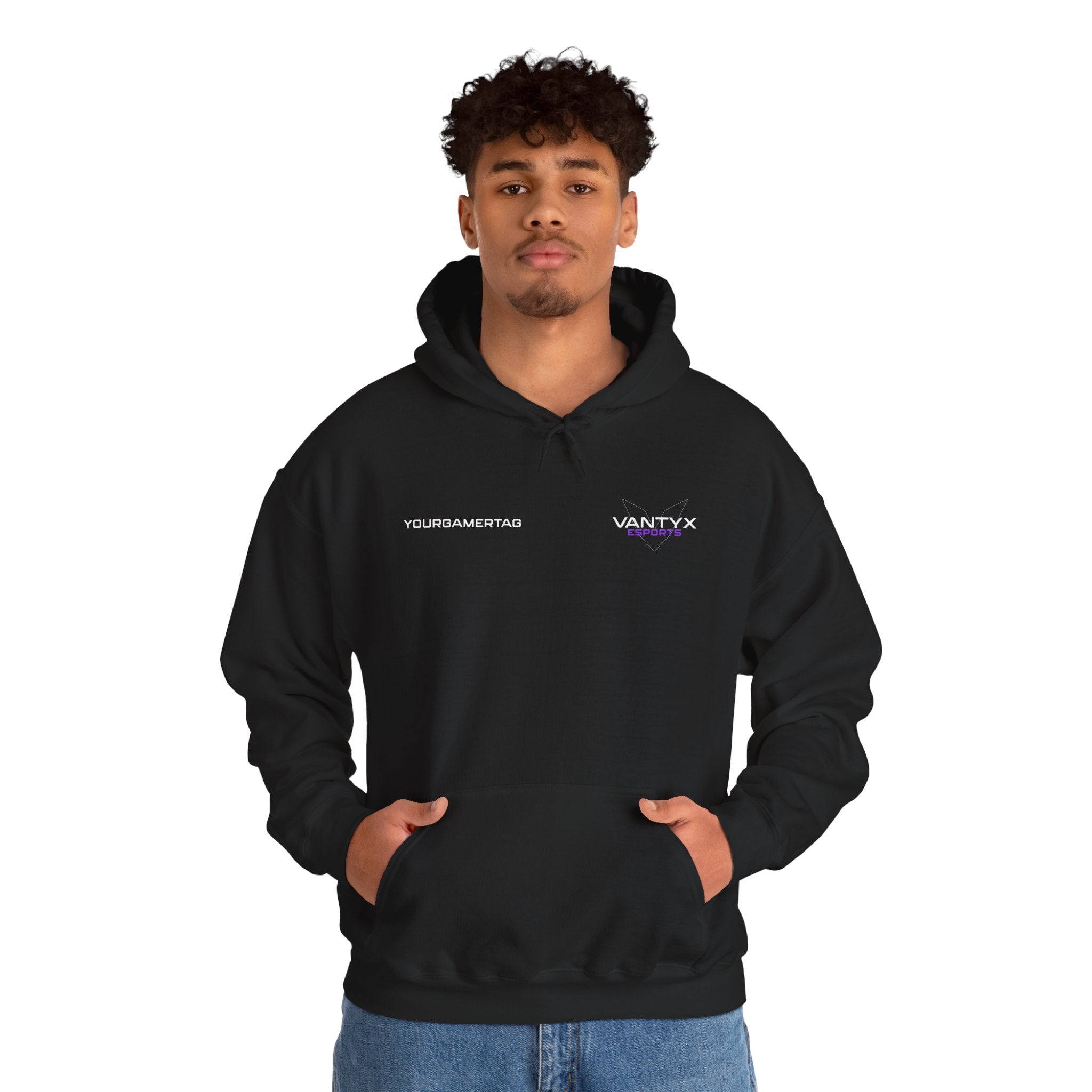 Vantyx Blackout Logo Hoodie with Personalized Gamertag