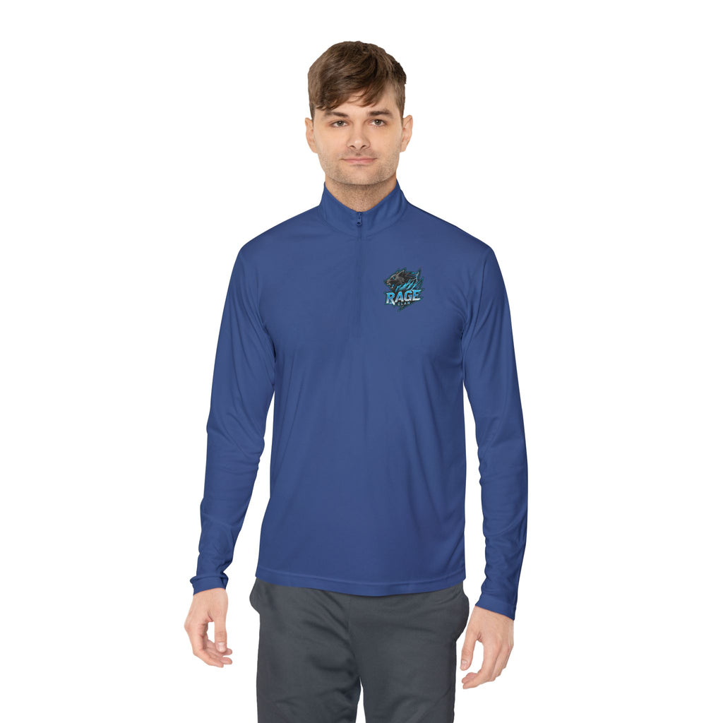 Rage Clan Blue Logo Quarter-Zip Pullover