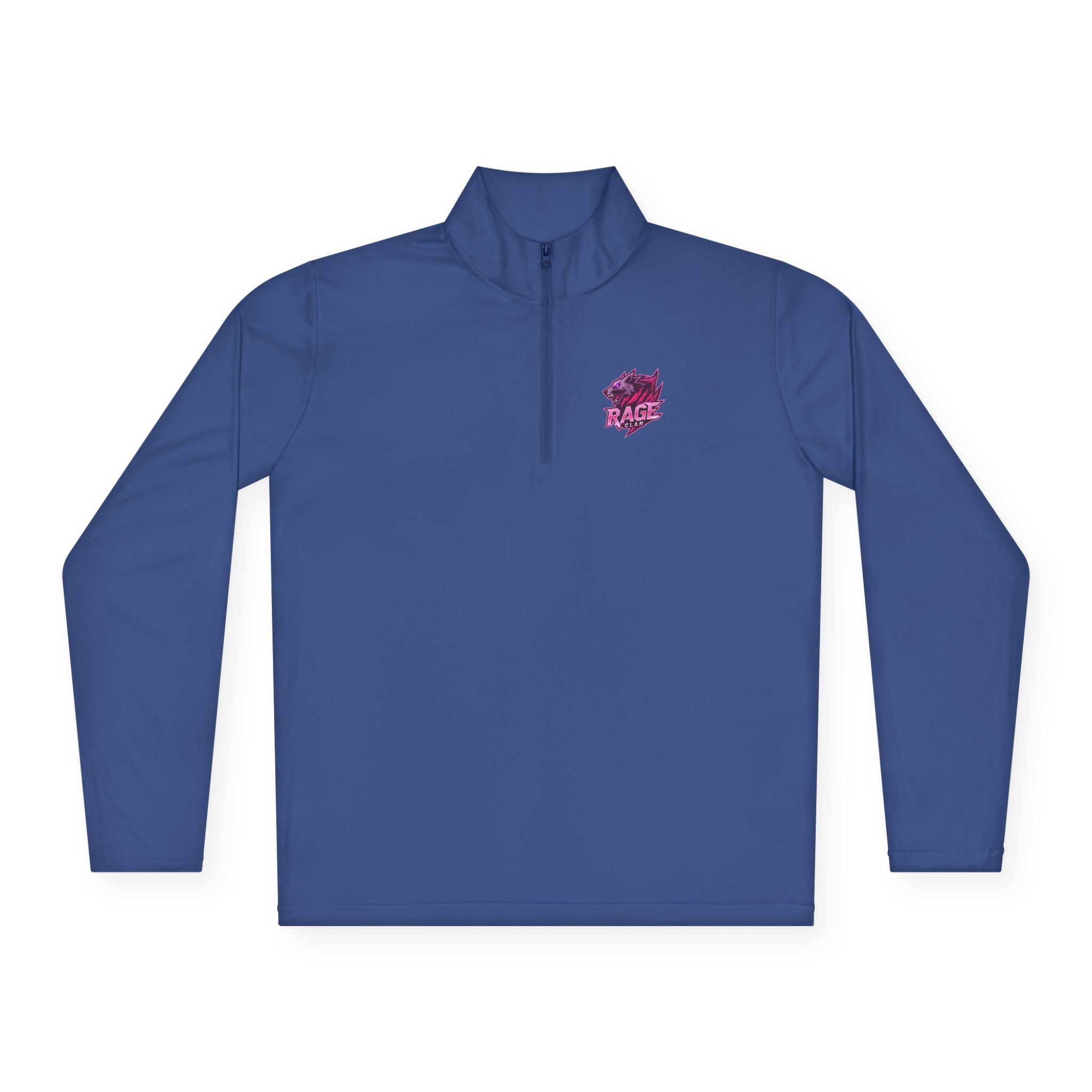 Rage Clan Pink Logo Quater-Zip Pullover
