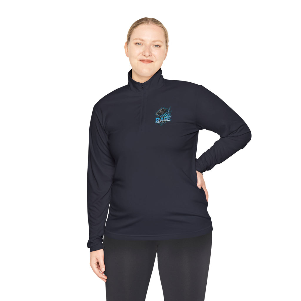 Rage Clan Blue Logo Quarter-Zip Pullover