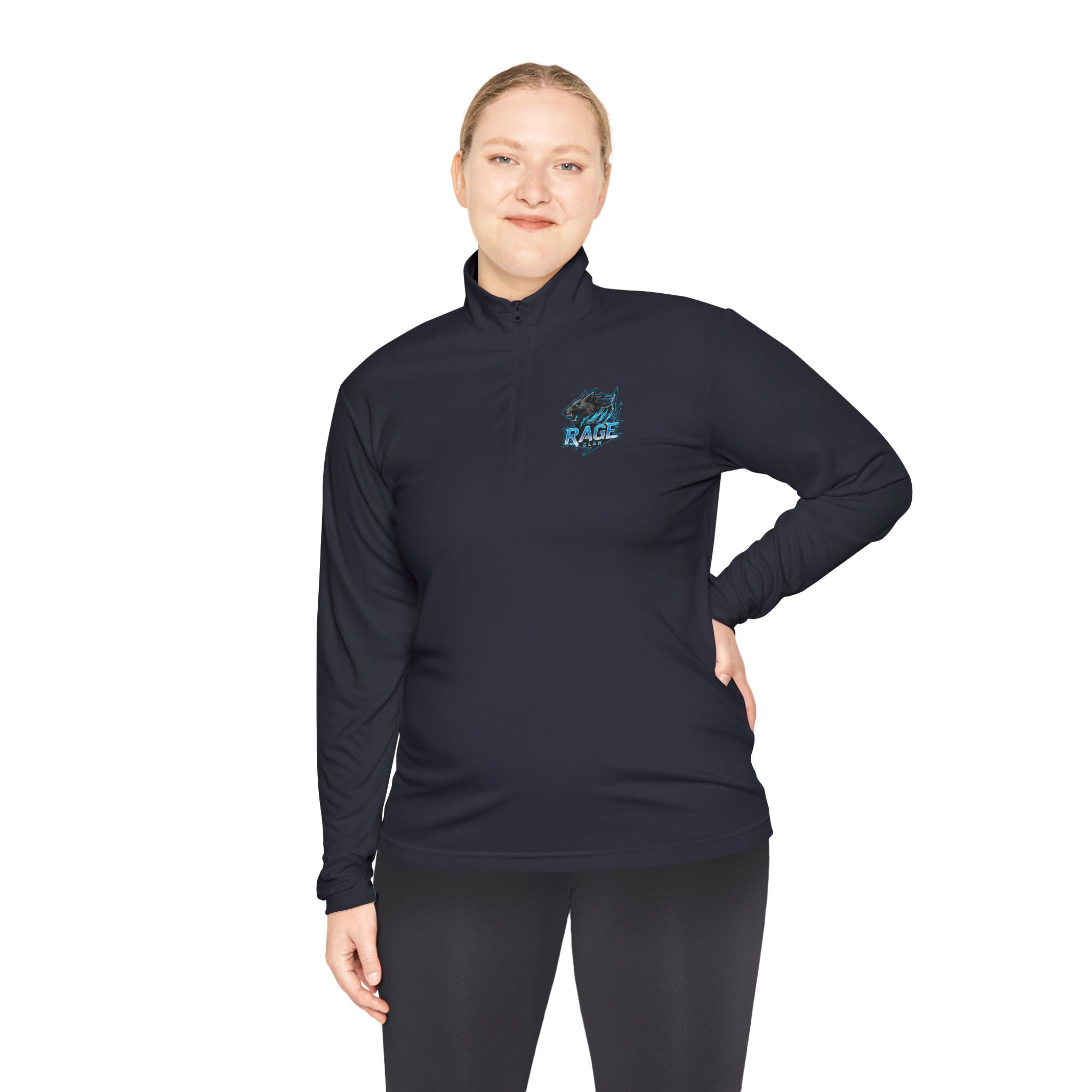 Rage Clan Blue Logo Quarter-Zip Pullover