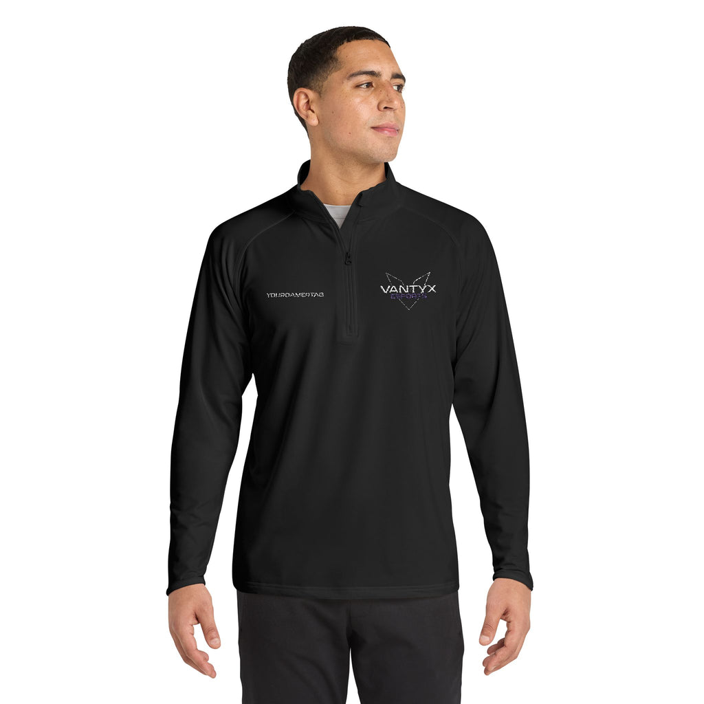 Vantyx Embroidered Men's Sport-Wick Quarter-Zip Pullover