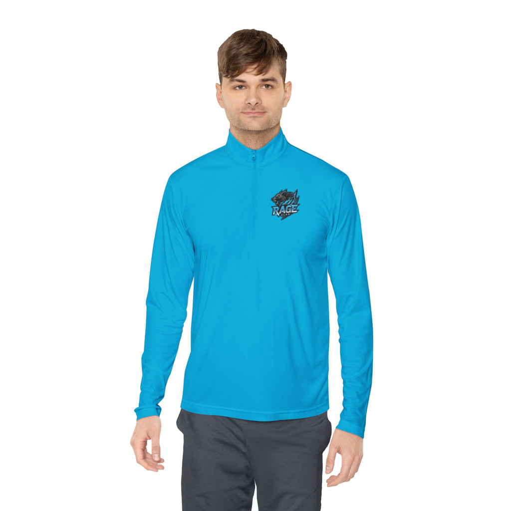 Rage Clan Blue Logo Quarter-Zip Pullover