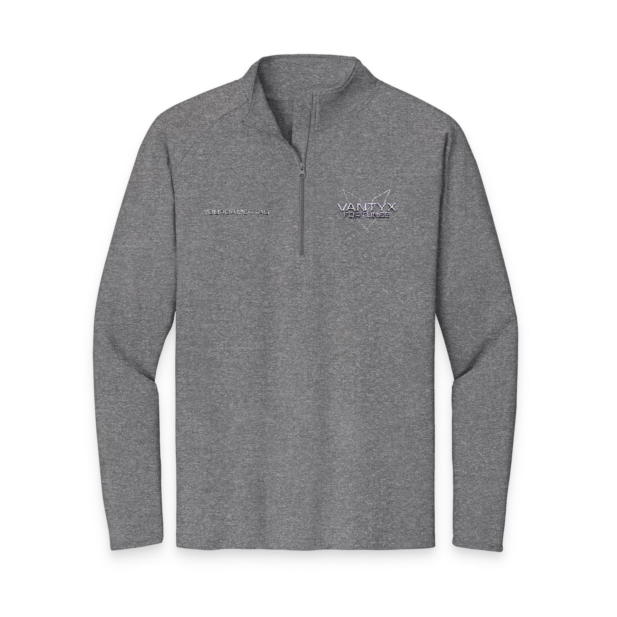Vantyx Esports Embroidered Men's Sport-Wick Quarter-Zip Pullover