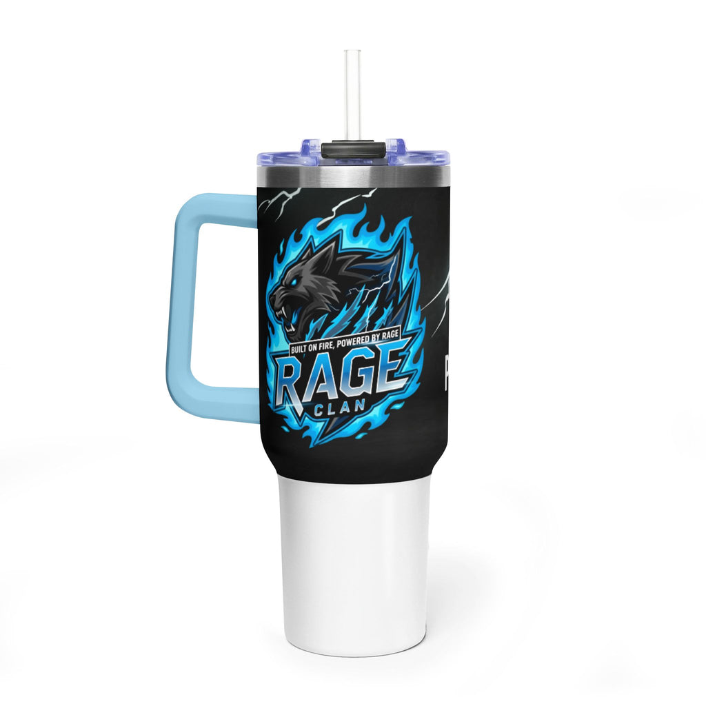 40oz Rage Clan Blue Logo Vacuum Tumbler