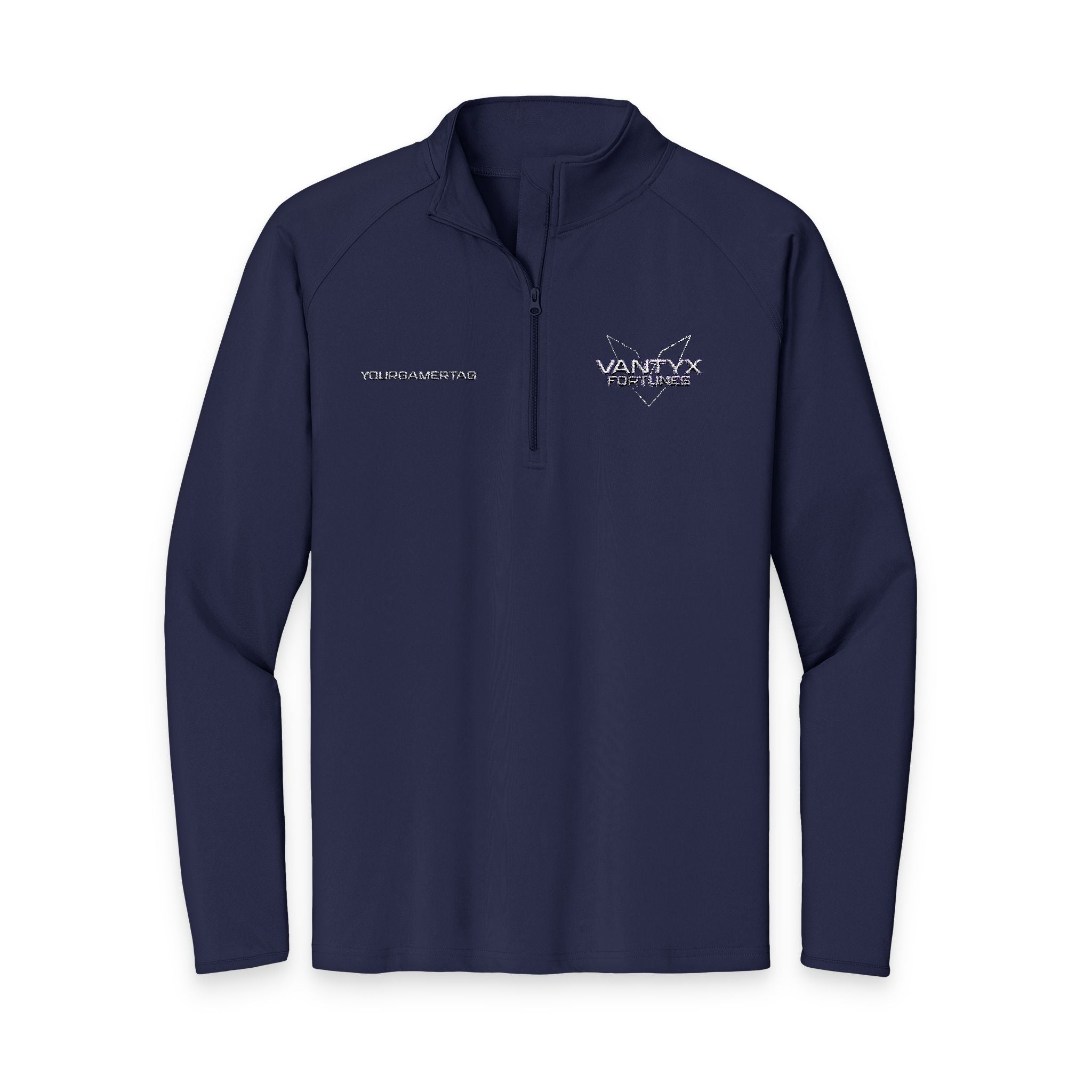 Vantyx Esports Embroidered Men's Sport-Wick Quarter-Zip Pullover