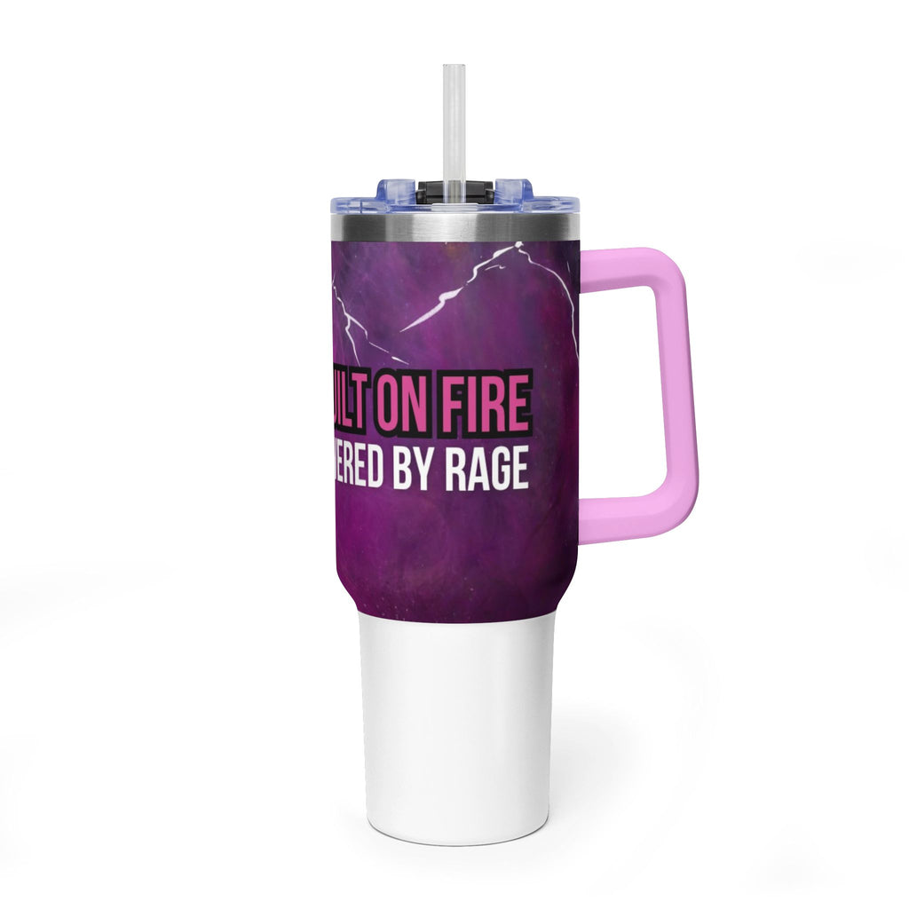 40oz Rage Clan Pink Logo Vacuum Tumbler