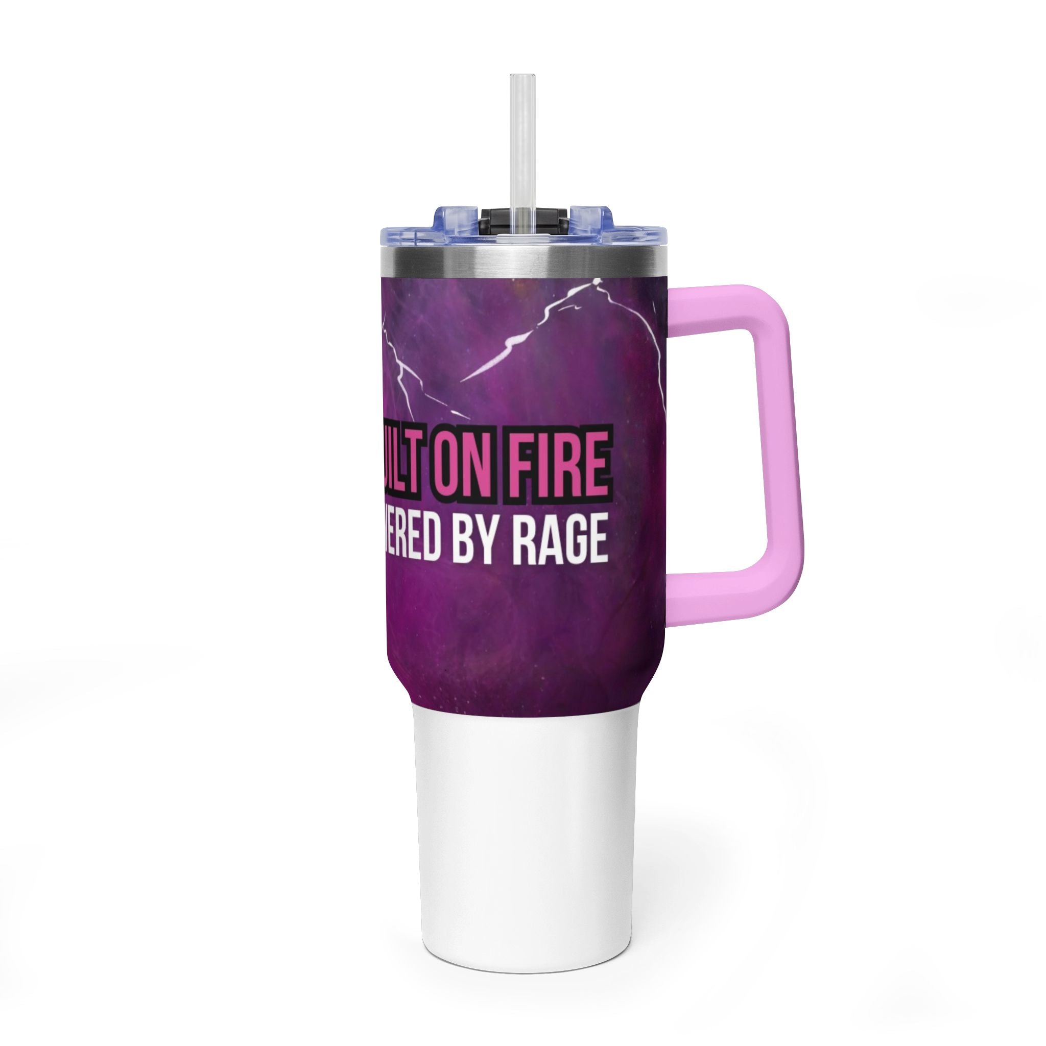 40oz Rage Clan Pink Logo Vacuum Tumbler