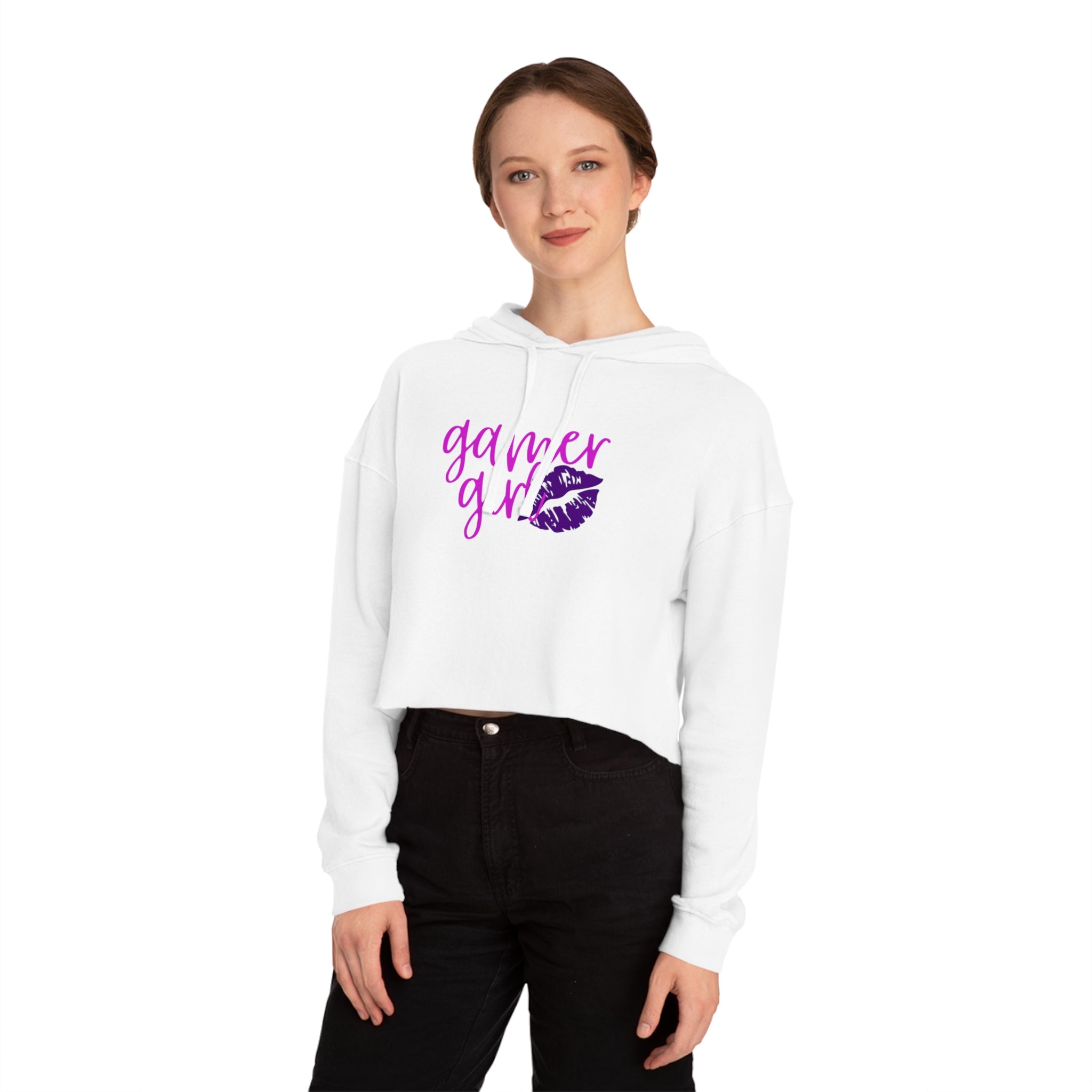 Gamer Girl Women’s Cropped Hooded Sweatshirt