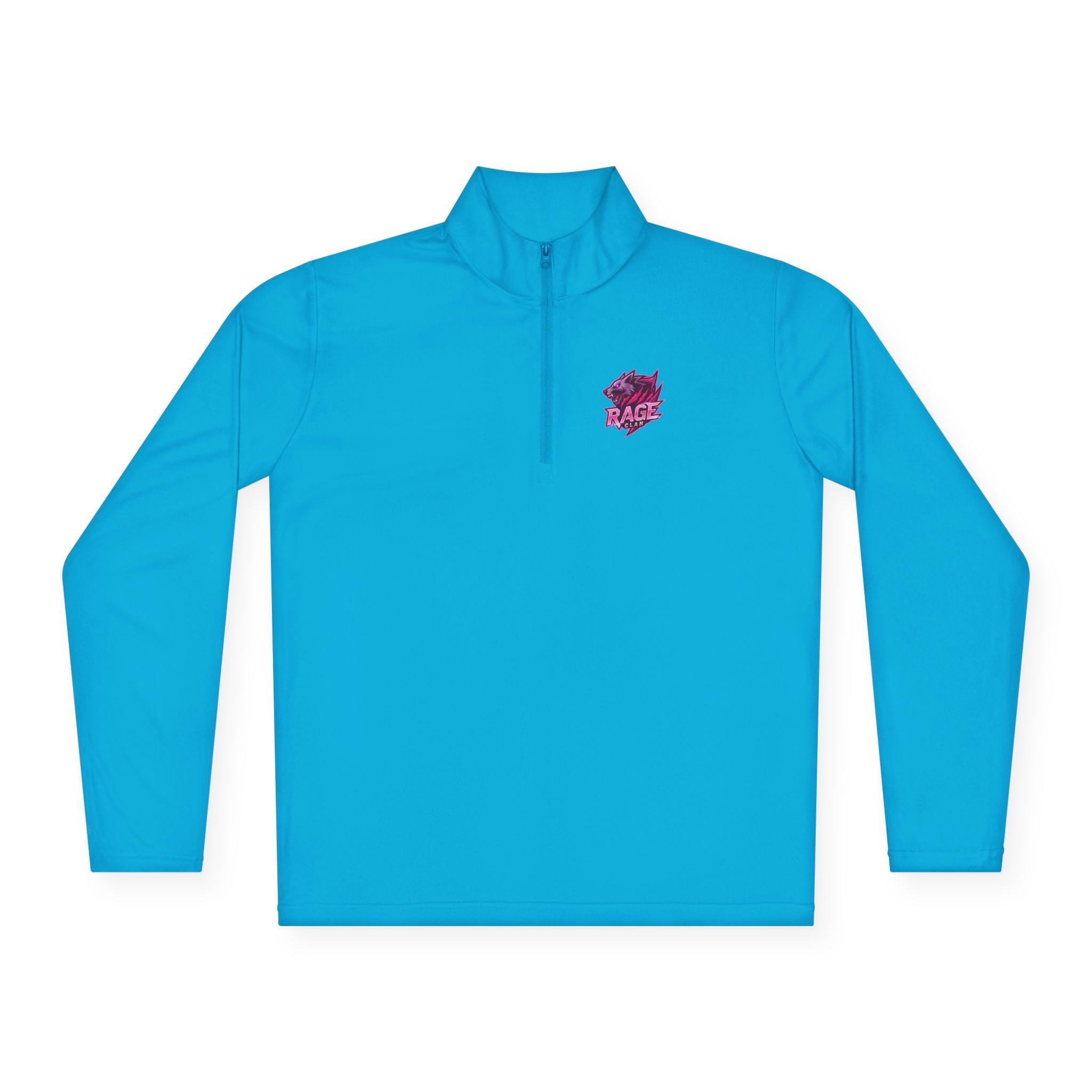 Rage Clan Pink Logo Quater-Zip Pullover