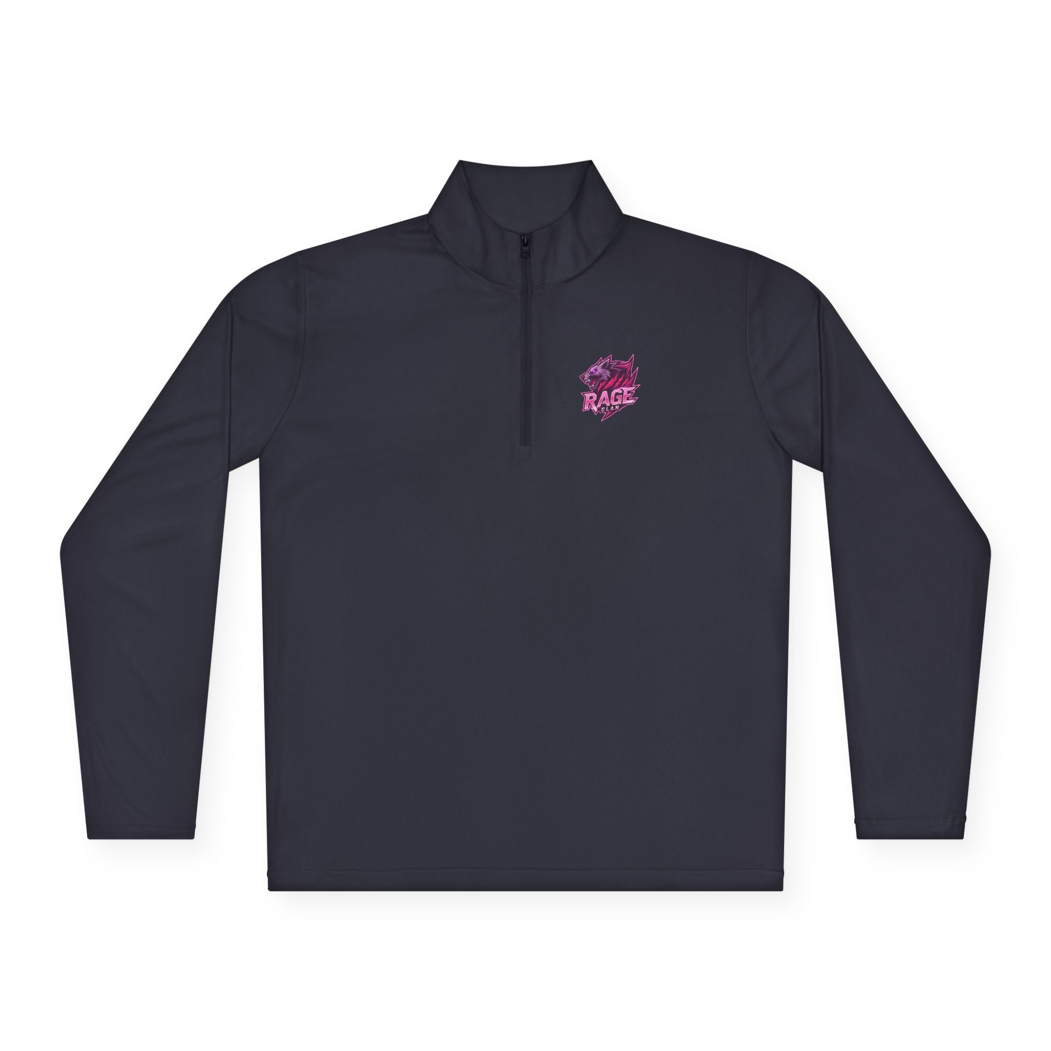 Rage Clan Pink Logo Quater-Zip Pullover