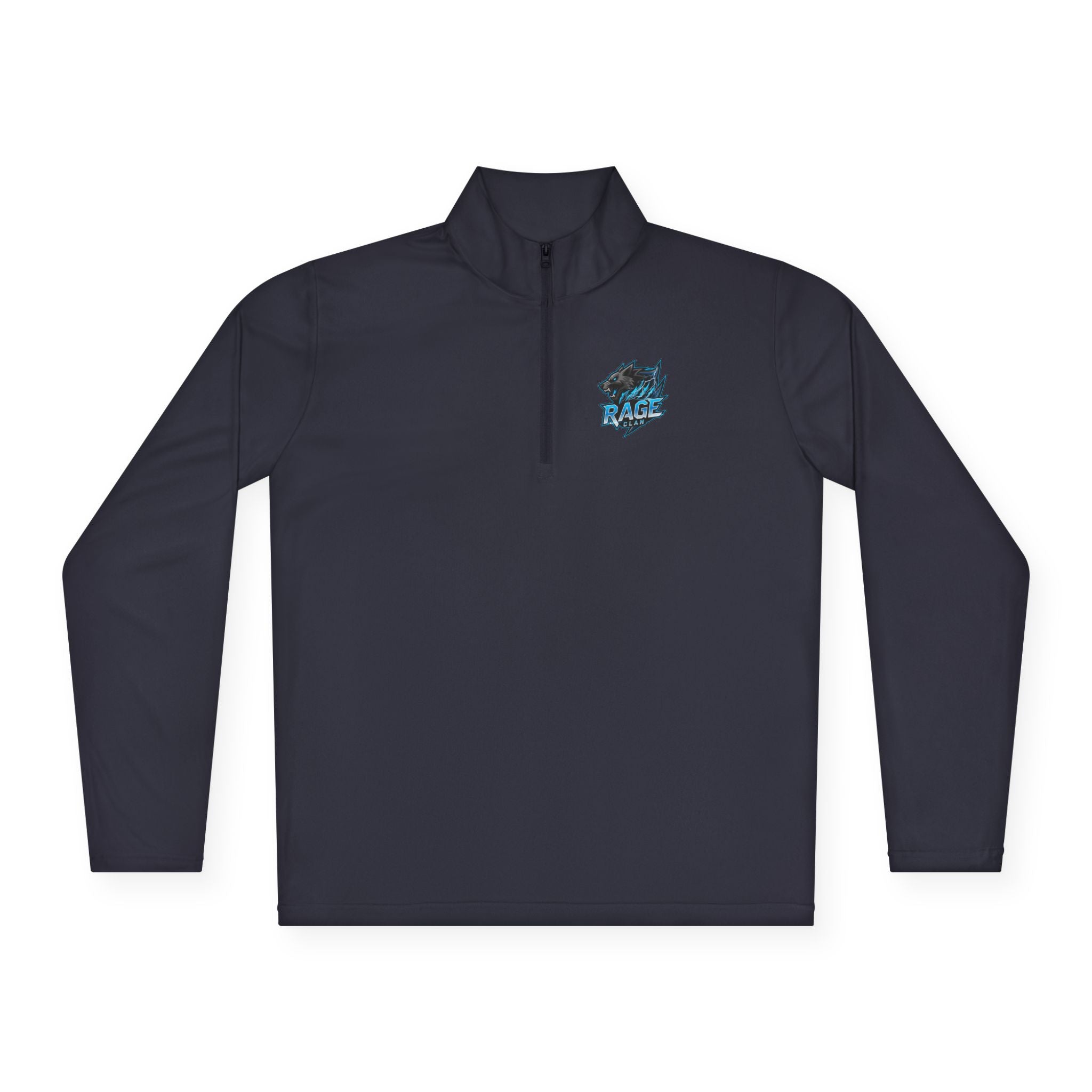 Rage Clan Blue Logo Quarter-Zip Pullover