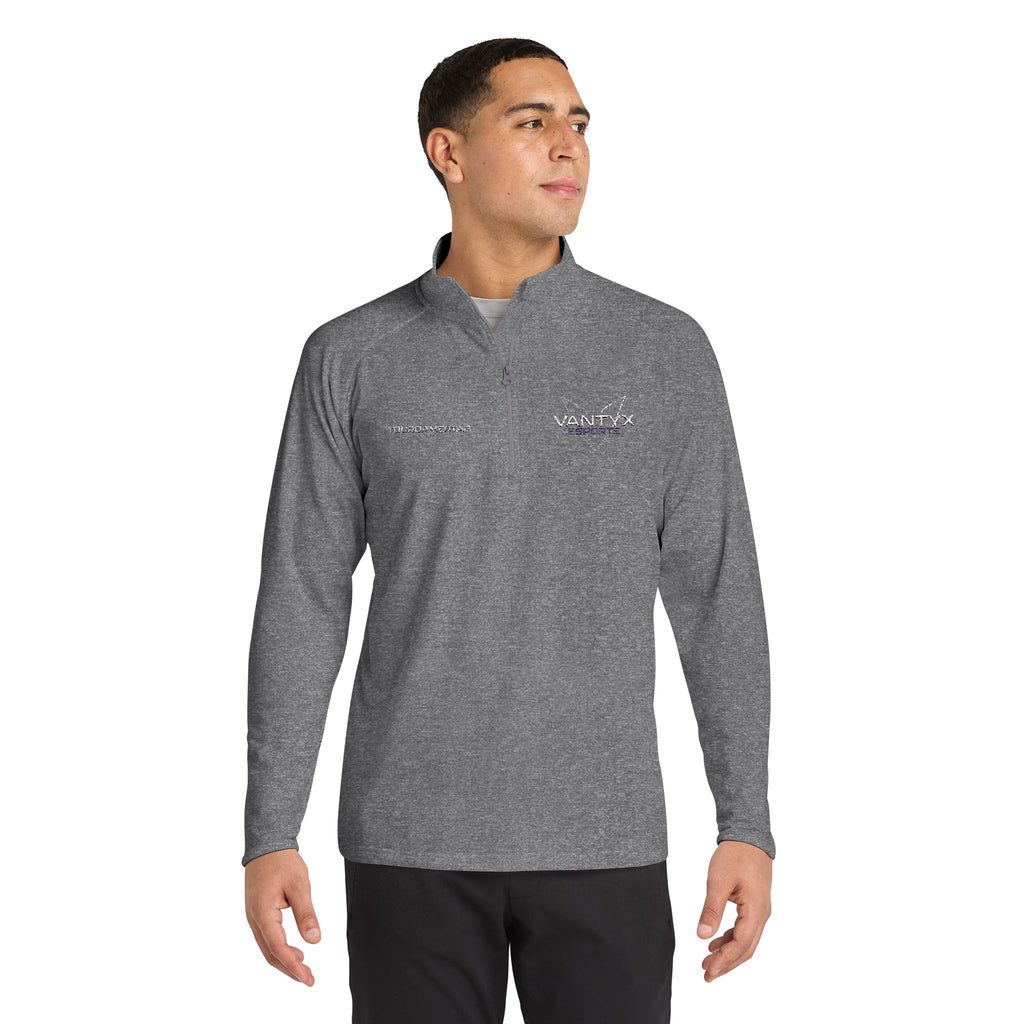 Vantyx Embroidered Men's Sport-Wick Quarter-Zip Pullover