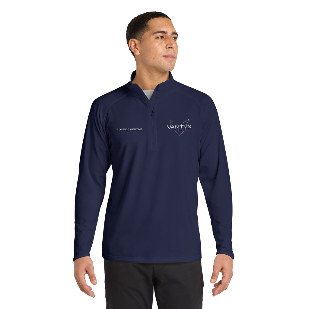 Vantyx Embroidered Men's Sport-Wick Quarter-Zip Pullover