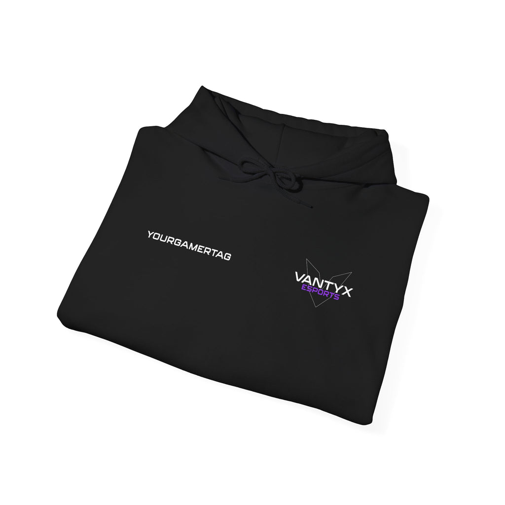 Vantyx Blackout Logo Hoodie with Personalized Gamertag