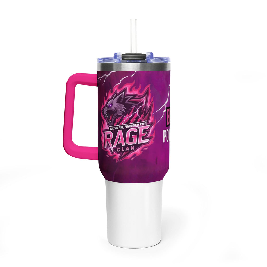 40oz Rage Clan Pink Logo Vacuum Tumbler